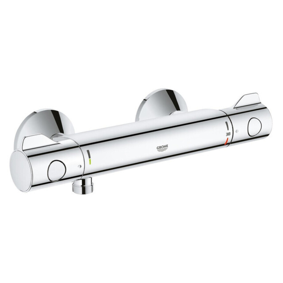 GROHE Grohtherm 800 douchekraan thermostatisch met koppelingen EcoJoy en volumegreep met ecobutton chroom 34558000 afbeelding 1