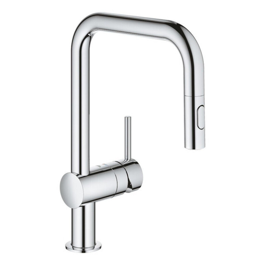 GROHE Minta Keukenkraan - draaibare/uittrekbare uitloop - 2 straalsoorten - chroom 32322002 afbeelding 1