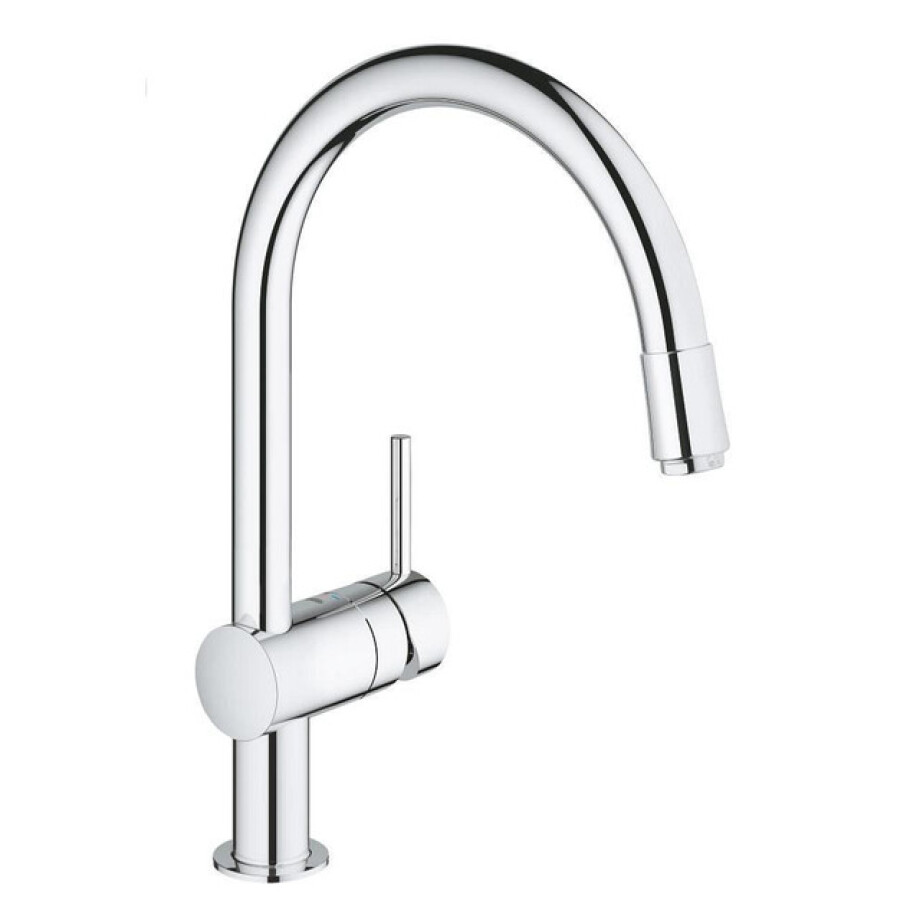 GROHE Minta Keukenkraan - hoog - draaibare/uittrekbare ronde uitloop - chroom 32918000 afbeelding 1