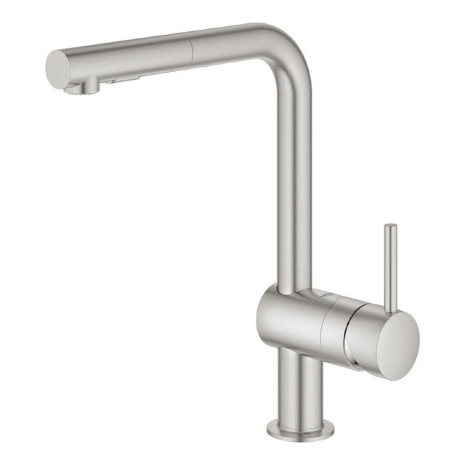 GROHE Minta Keukenkraan - hoog - uittrekbare l uitloop - 2 straalsoorten - supersteel geborsteld 30274dc0 GROHE Minta Keukenkraan - hoog - uittrekbare l uitloop - 2 straalsoorten - supersteel geborsteld 30274dc0 afbeelding 1