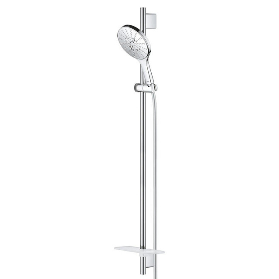 GROHE Rainshower SmartActive 150 Glijstangset - 90cm - ronde handdouche - 3 straalsoorten - gladde doucheslang - met zeepschaal - chroom 26594000 afbeelding 1