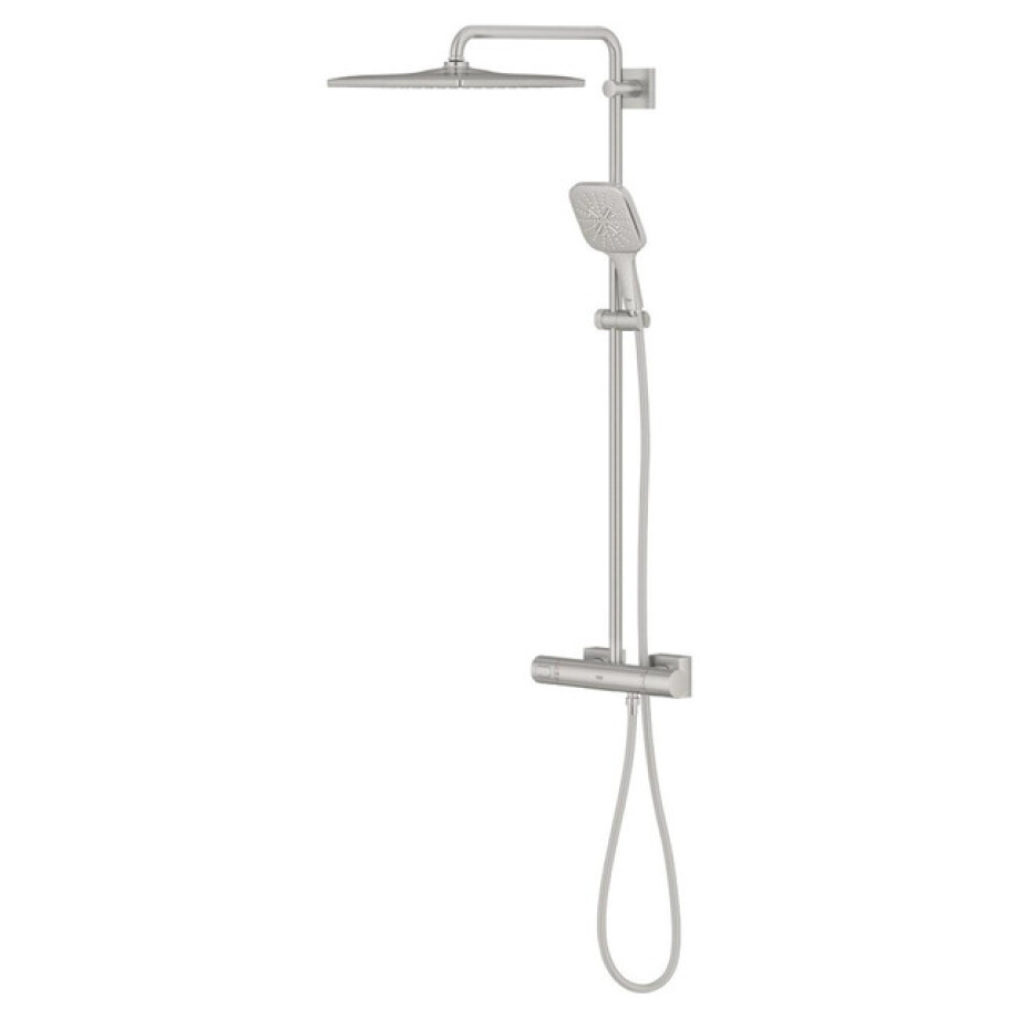 Grohe Rainshower smartactive 310 cube douchesysteem mono vierkant 9,5l/m supersteel 26837dc0 Grohe Rainshower smartactive 310 cube douchesysteem mono vierkant 9,5l/m supersteel 26837dc0 afbeelding 1