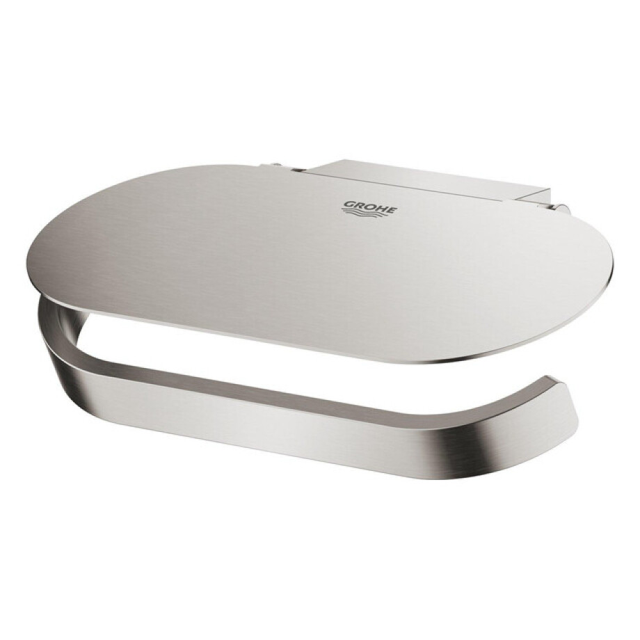 GROHE Selection closetrolhouder met deksel supersteel 41069dc0 afbeelding 1