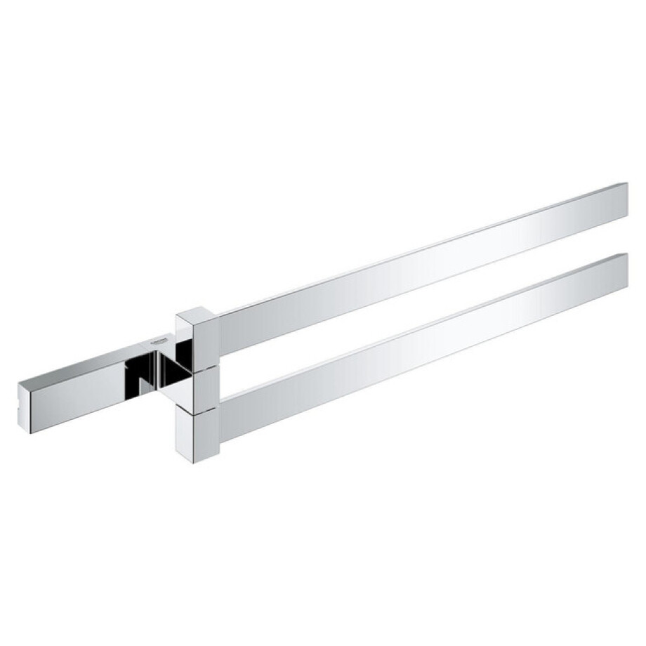 GROHE Selection Cube Handdoekhouder - 40cm - dubbel - draaibaar - chroom 40768000 afbeelding 1