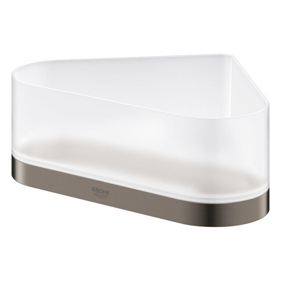 GROHE Selection Douchetray - 17x17x20x8.5cm - hoekmodel - wandmontage - brushed hard graphite 41038al0 afbeelding 1