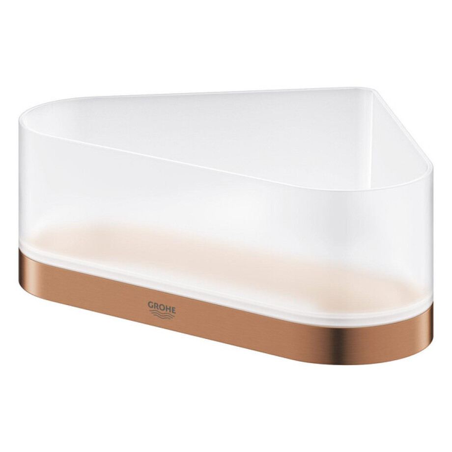 GROHE Selection Douchetray - 17x17x20x8.5cm - hoekmodel - wandmontage - brushed warm sunset 41038dl0 afbeelding 1