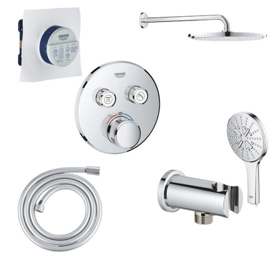 Grohe SmartControl Doucheset - inbouwthermostaat - inbouwbox - hoofddouche - handdouche - handdouchehouder - doucheslang - chroom SW104917/SW105953/GA96877/SW471471/SW862725/SW8626 afbeelding 1