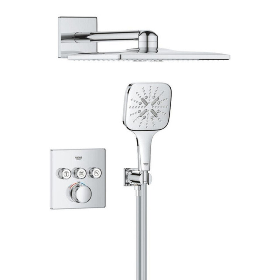 Grohe Smartcontrol Regendoucheset inbouw - hoofddouche vierkant - handdouche vierkant - chroom 1039980000 Grohe Smartcontrol Regendoucheset inbouw - hoofddouche vierkant - handdouche vierkant - chroom 1039980000 afbeelding 1