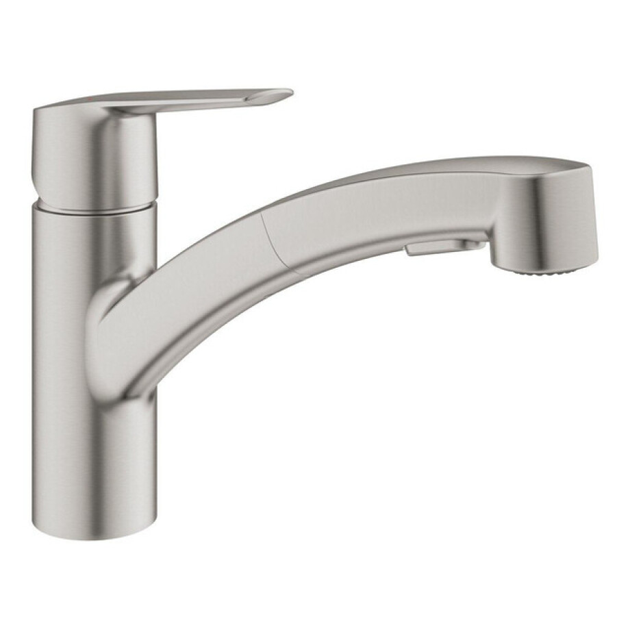 GROHE Start Keukenkraan - draaibare/uittrekbare uitloop - RVS geborsteld 30531DC1 afbeelding 1
