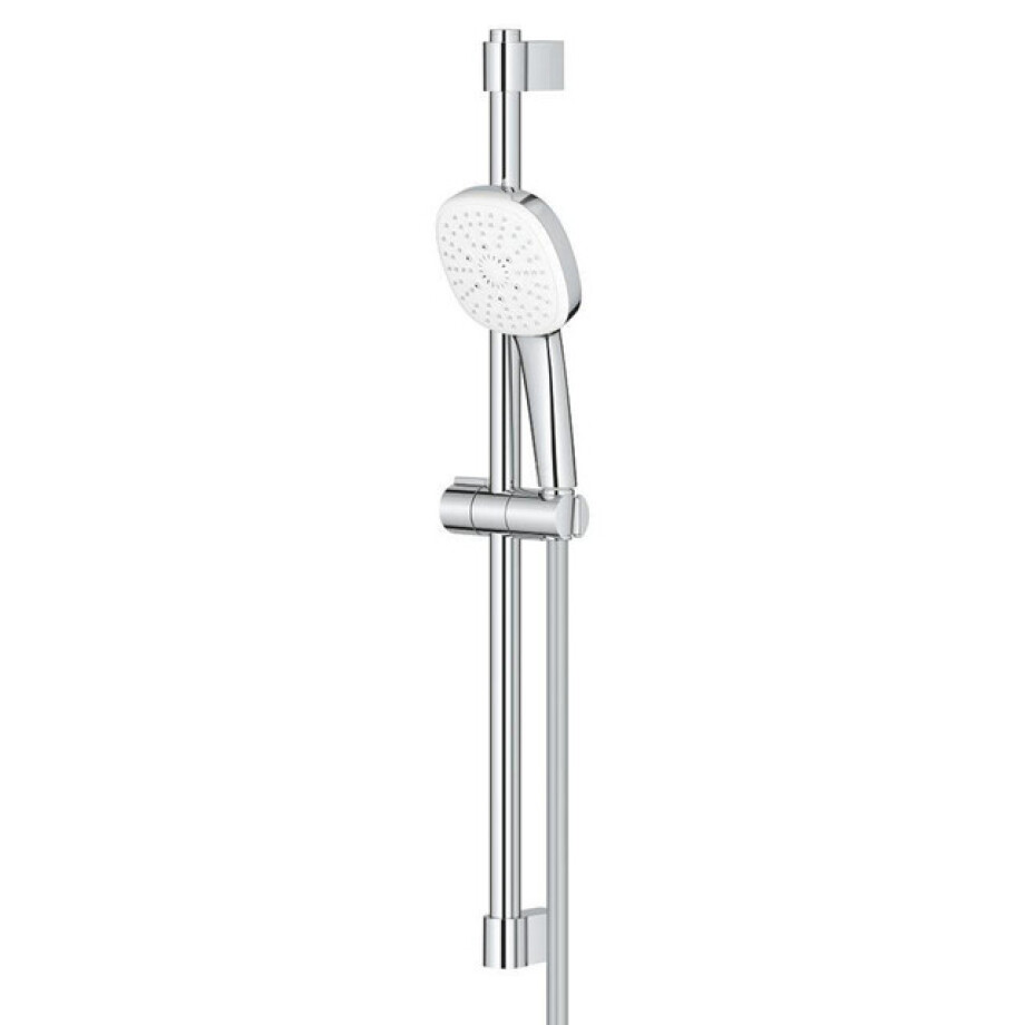 GROHE Tempesta 110 Cube Glijstangset - 60cm - vierkante handdouche - 3 straalsoorten - gladde doucheslang - chroom 27579003 afbeelding 1