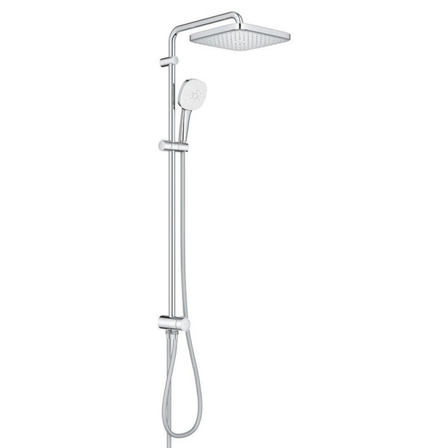 GROHE Tempesta 250 Cube Douchesysteem 92cm - zonder kraan - hoofddouche - 25cm - vierkante handdouche - 3 straalsoorten - met omstel - chroom 26694001 GROHE Tempesta 250 Cube Douchesysteem 92cm - zonder kraan - hoofddouche - 25cm - vierkante handdouche - 3 straalsoorten - met omstel - chroom 26694001 afbeelding 1