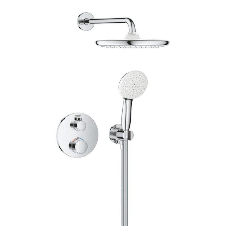 Grohe Tempesta 250 Regendouche set - ronde hoofddouche - incl. douche arm - ronde handdouche - chroom 1039960000 afbeelding 1