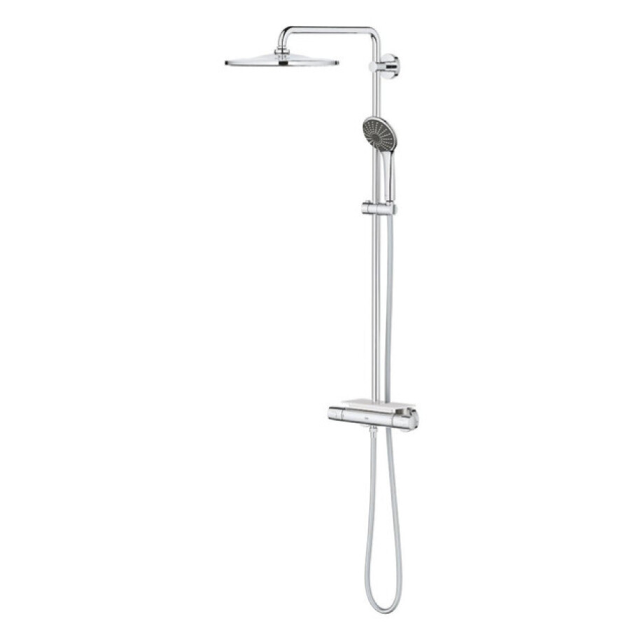 GROHE Vitalio Joy Regendoucheset Opbouw - hoofddouche 31cm - handdouche rond - zeepschaal - chroom 26401001 GROHE Vitalio Joy Regendoucheset Opbouw - hoofddouche 31cm - handdouche rond - zeepschaal - chroom 26401001 afbeelding 1