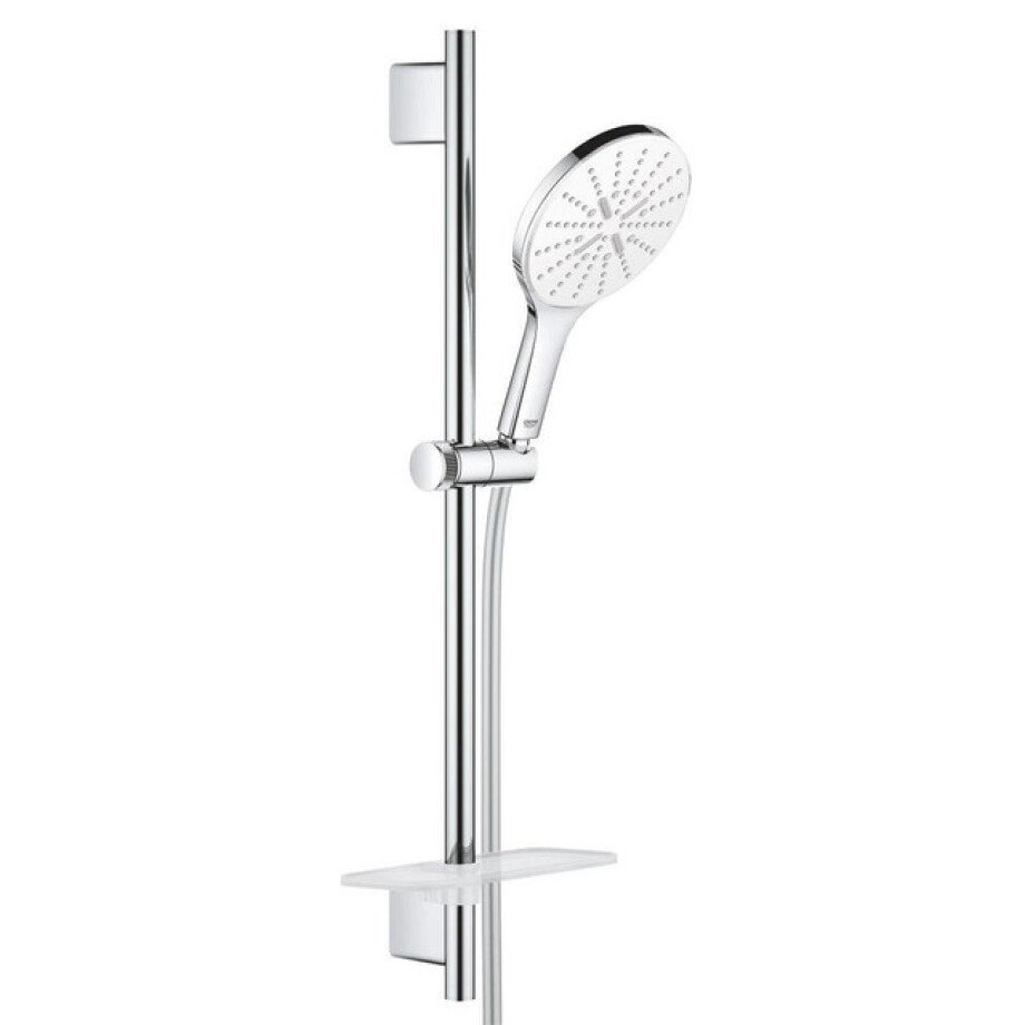GROHE Vitalio Smartactive Glijstangset - 60cm - ronde handdouche - 3 straalsoorten - gladde doucheslang - met zeepschaal - chroom 26598000 afbeelding 1
