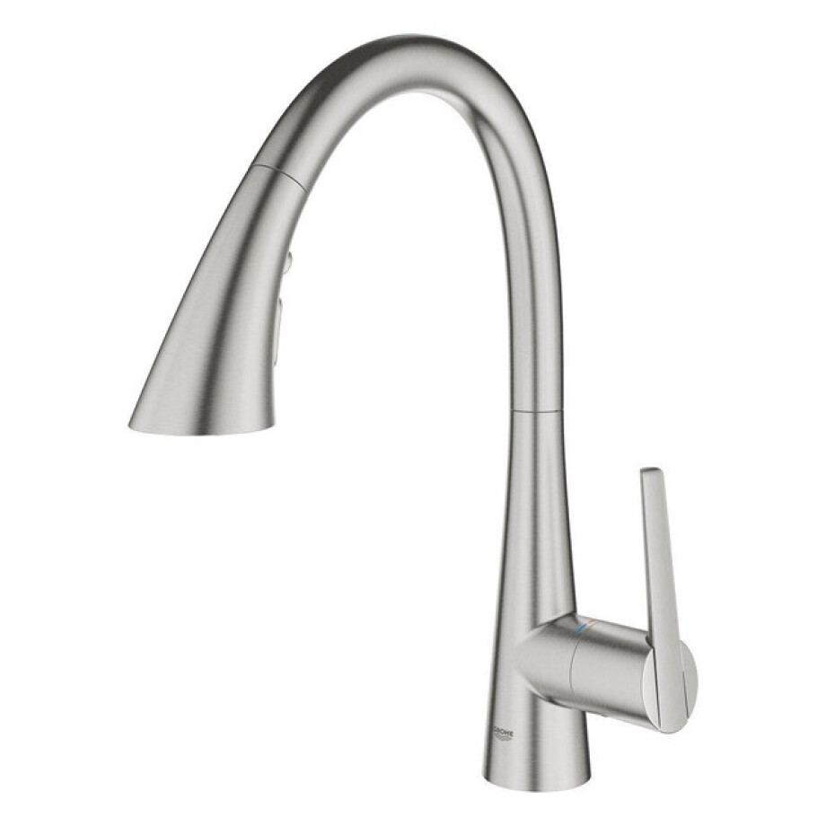 GROHE Zedra Keukenkraan - uittrekbare c uitloop - supersteel geborsteld 32294dc2 GROHE Zedra Keukenkraan - uittrekbare c uitloop - supersteel geborsteld 32294dc2 afbeelding 1