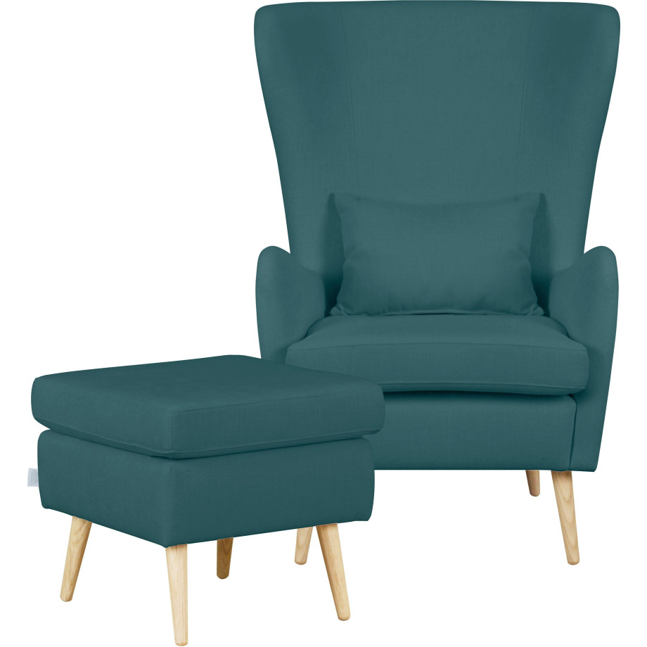 Guido Maria Kretschmer Home&Living Fauteuil Sallito Hocker, in veel stofkwaliteiten, ook in fluweelcord afbeelding 1