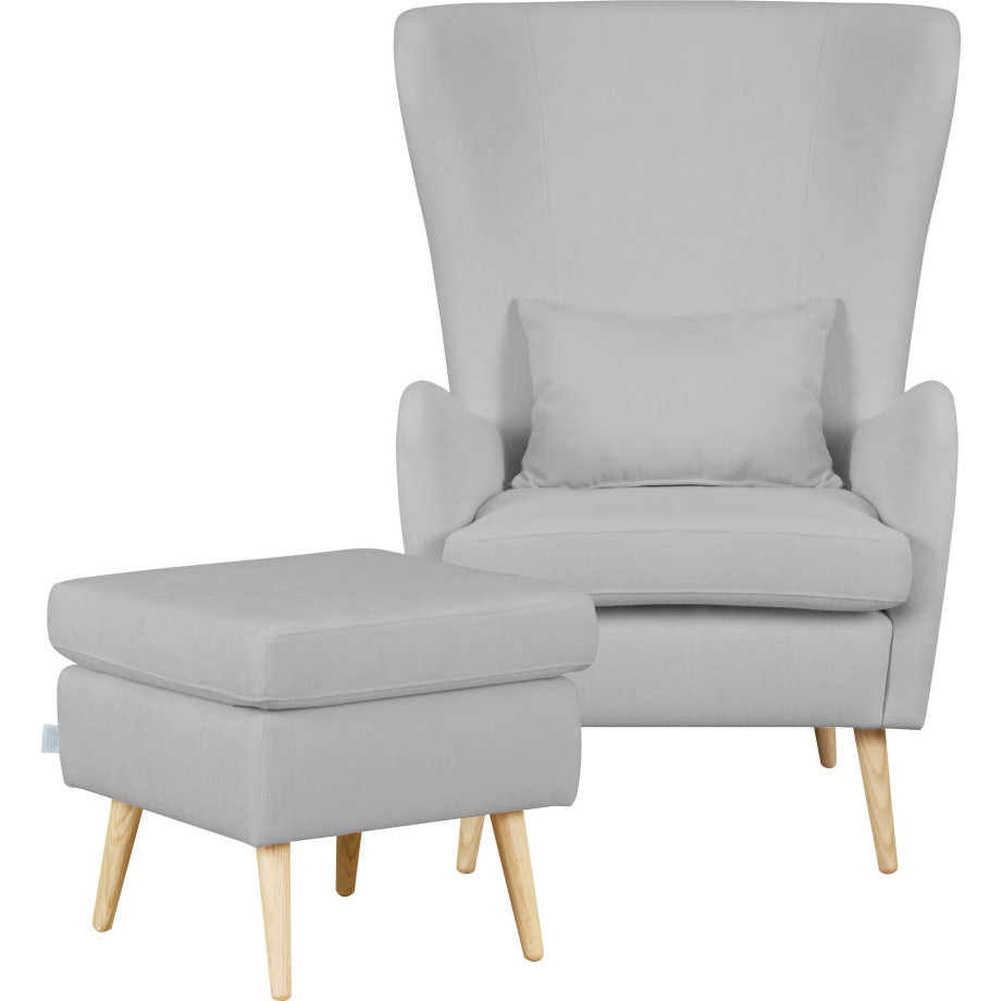 Guido Maria Kretschmer Home&Living Fauteuil Sallito Hocker, in veel stofkwaliteiten, ook in fluweelcord afbeelding 1