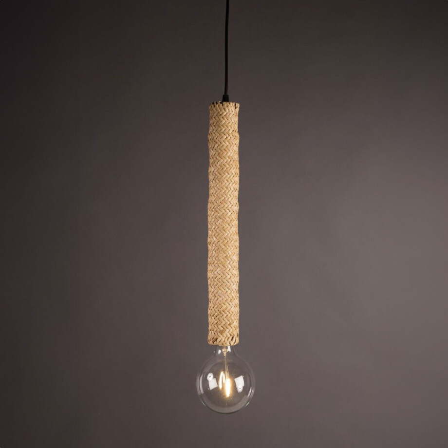 Dutchbone Hanglamp 'Tan' Rattan, kleur Naturel afbeelding 1