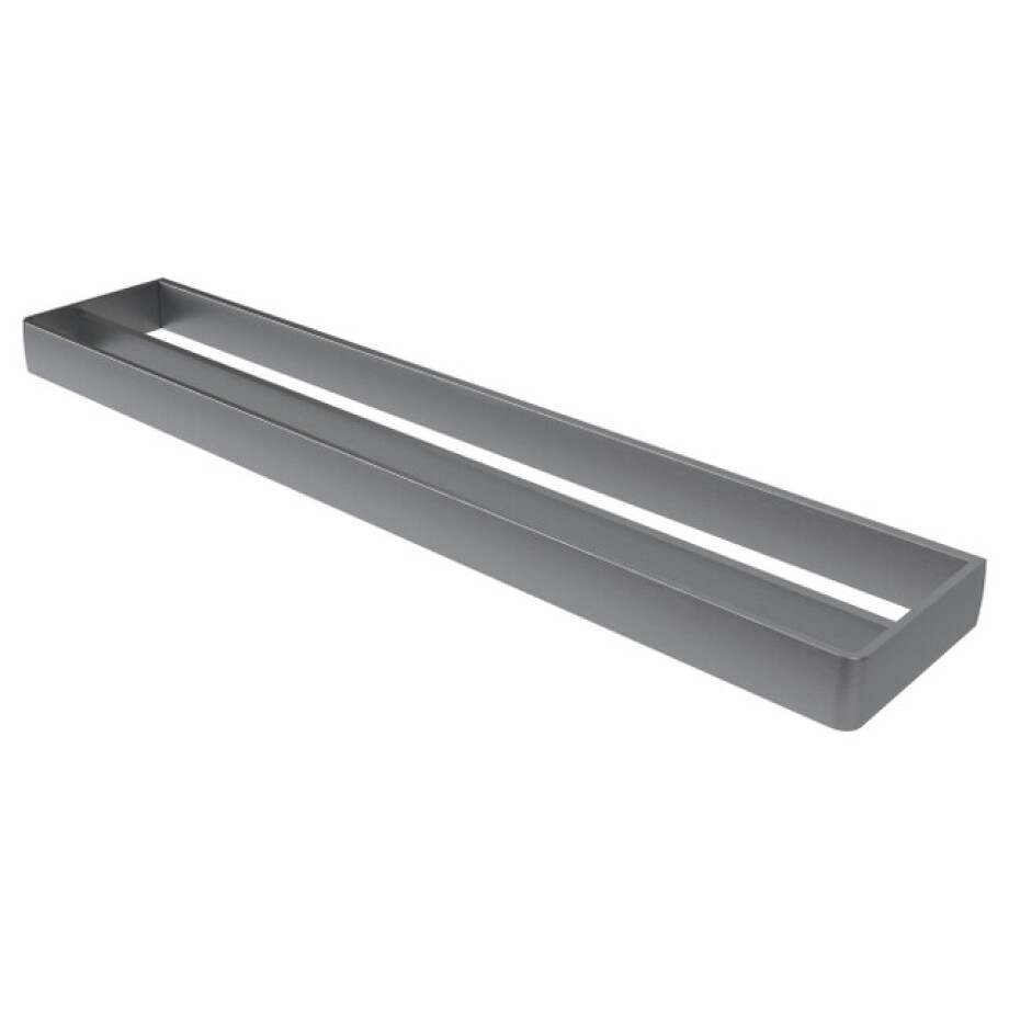 Haceka Aline Handdoekhouder dubbel 60cm aluminium Geborsteld Grijs 1208699 afbeelding 1