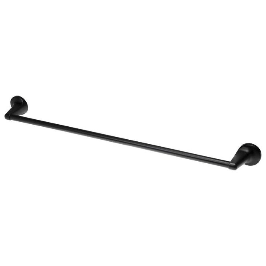 Haceka Aspen Enkele Handdoekhouder - 69cm - enkel - mat zwart 1209519 afbeelding 1
