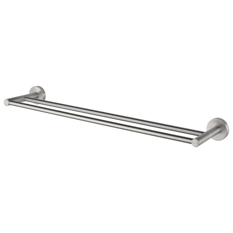 Haceka Kosmos Handdoekhouder - 62cm - dubbel - geborsteld chroom 1208652 afbeelding 1