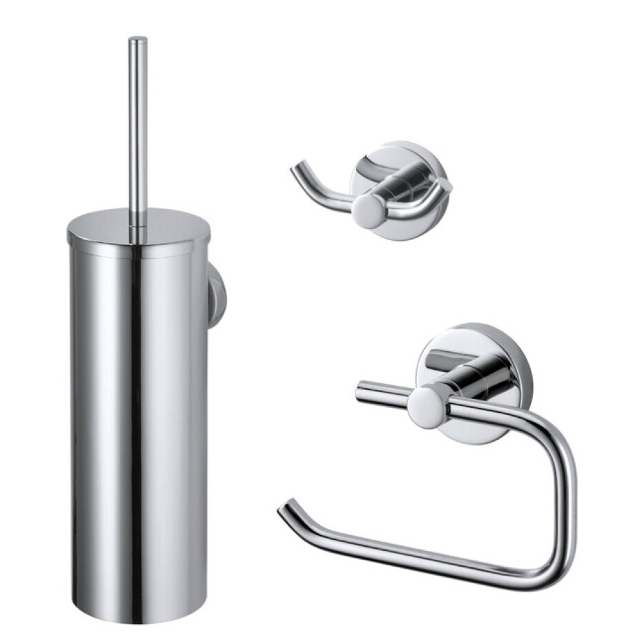 Haceka Kosmos Toiletset - 3-delig - Chroom 2011100 Haceka Kosmos Toiletset - 3-delig - Chroom 2011100 afbeelding 1