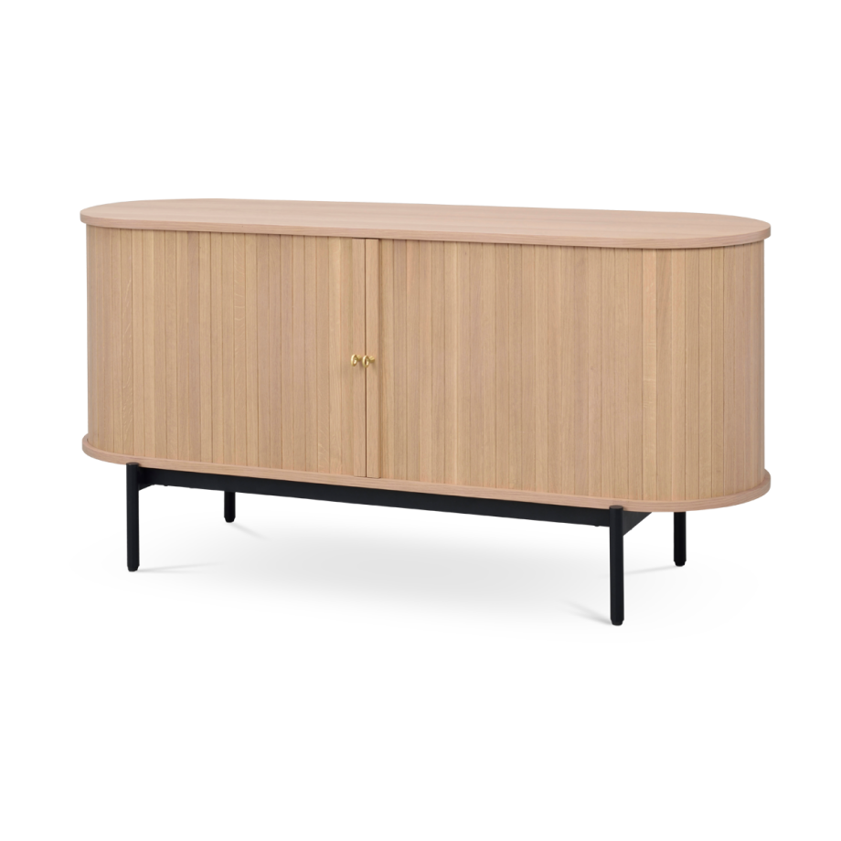 Haddington houten dressoir whitewash - 142 x 45 cm Haddington houten dressoir whitewash - 142 x 45 cm afbeelding 1