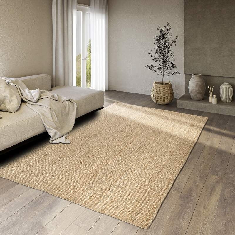 Handgeweven Jute Vloerkleed Rosalie - Naturel 300x80cm - Jute - Dekbed-Discounter.nl Handgeweven Jute Vloerkleed Rosalie - Naturel 300x80cm - Jute - Dekbed-Discounter.nl afbeelding 1