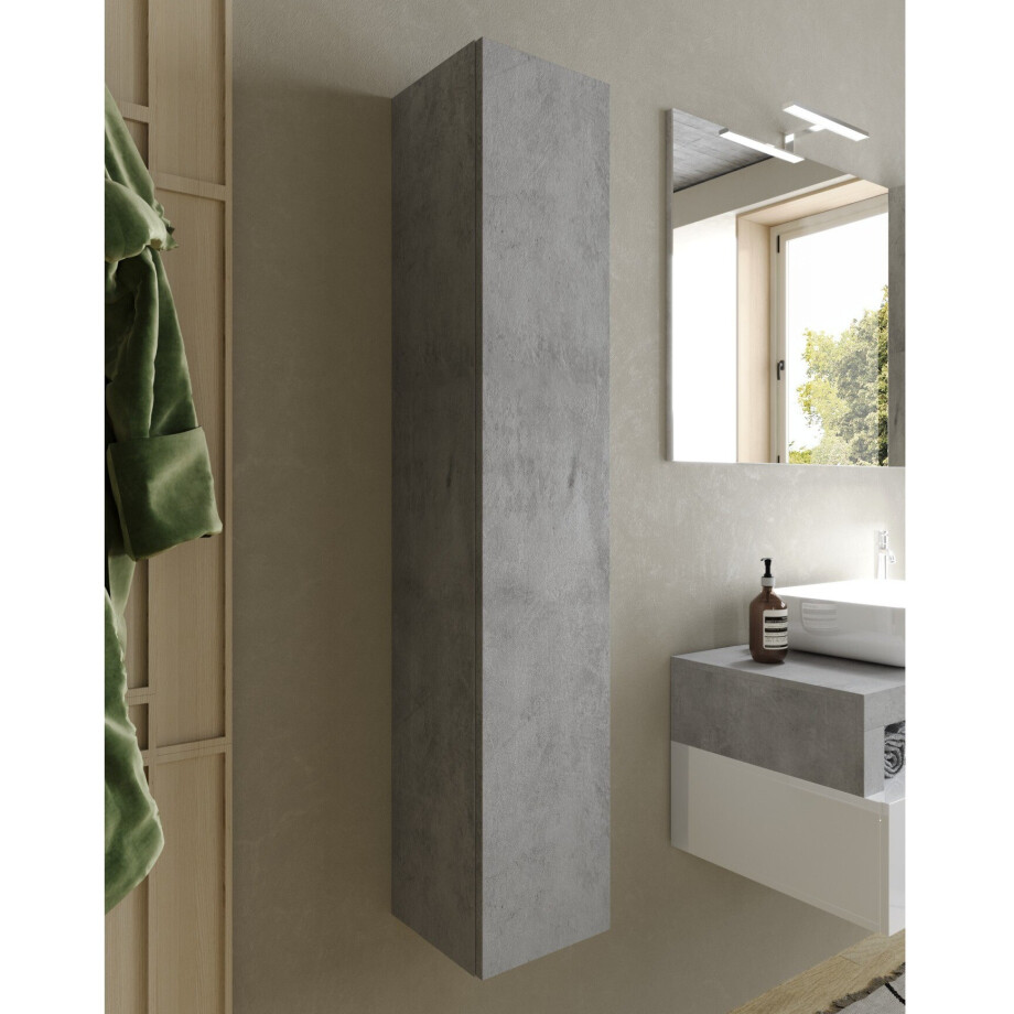 Hangkast verticaal Hamburg 138 cm hoog beton kleur Hangkast verticaal Hamburg 138 cm hoog beton kleur afbeelding 1