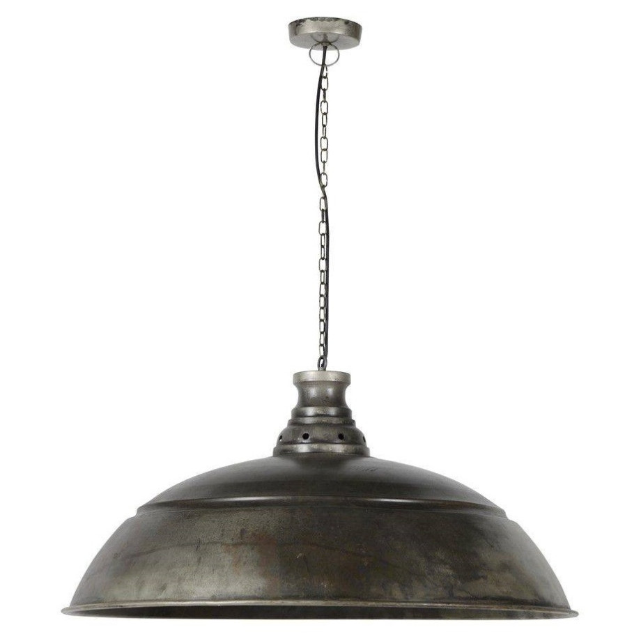 Hanglamp industry 1LxØ80 van 80 cm breed - Oud zilver afbeelding 1