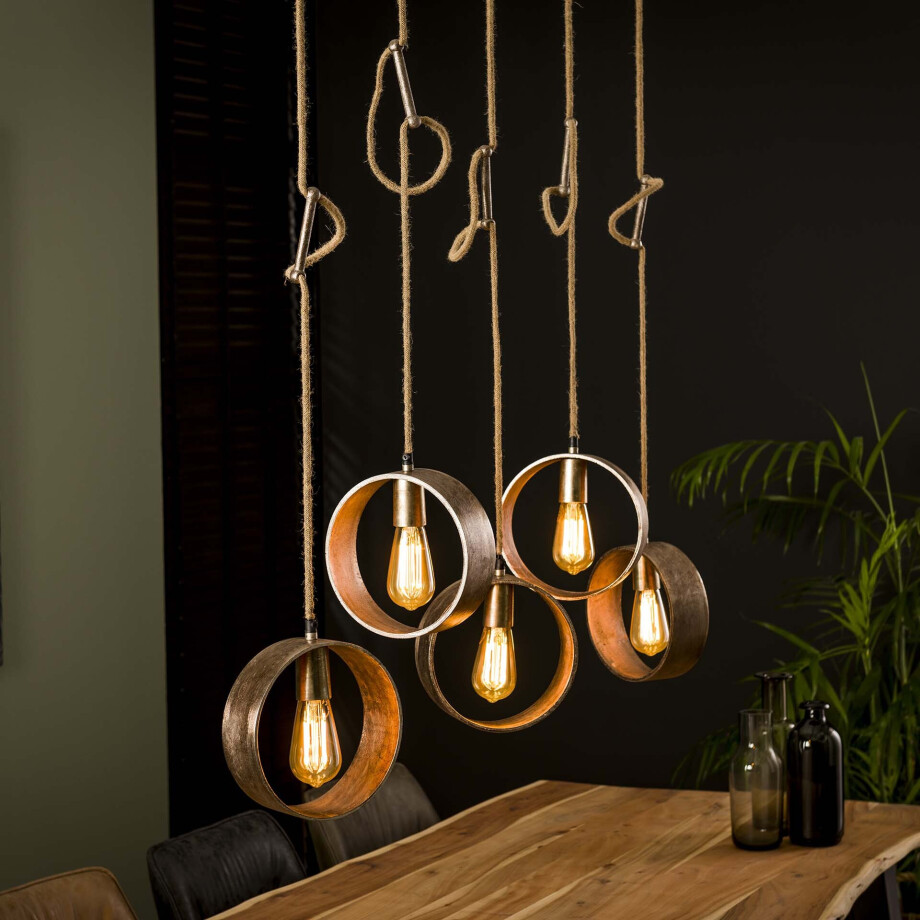 Hanglamp 5L loop 120 cm breed afbeelding 1