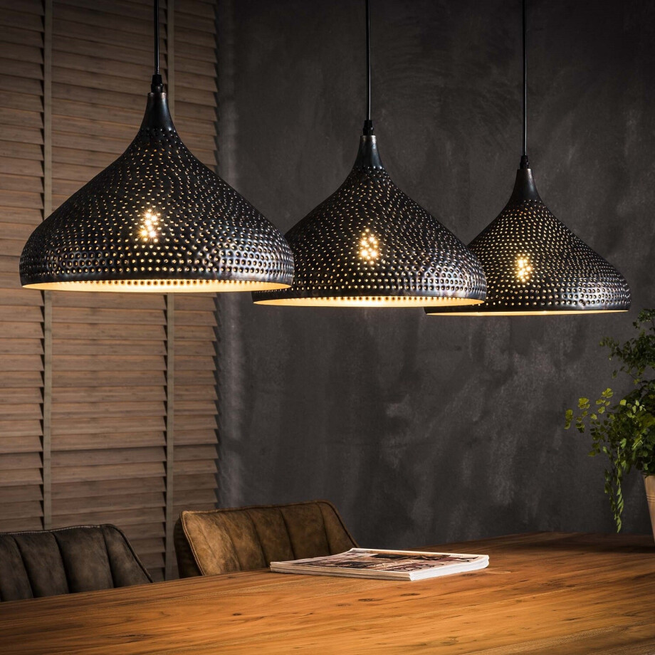 Hanglamp Ramola Trio - Zwart bruin afbeelding 1
