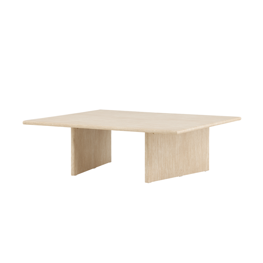 Hanneke houten salontafel beige - 120 x 100 cm afbeelding 1