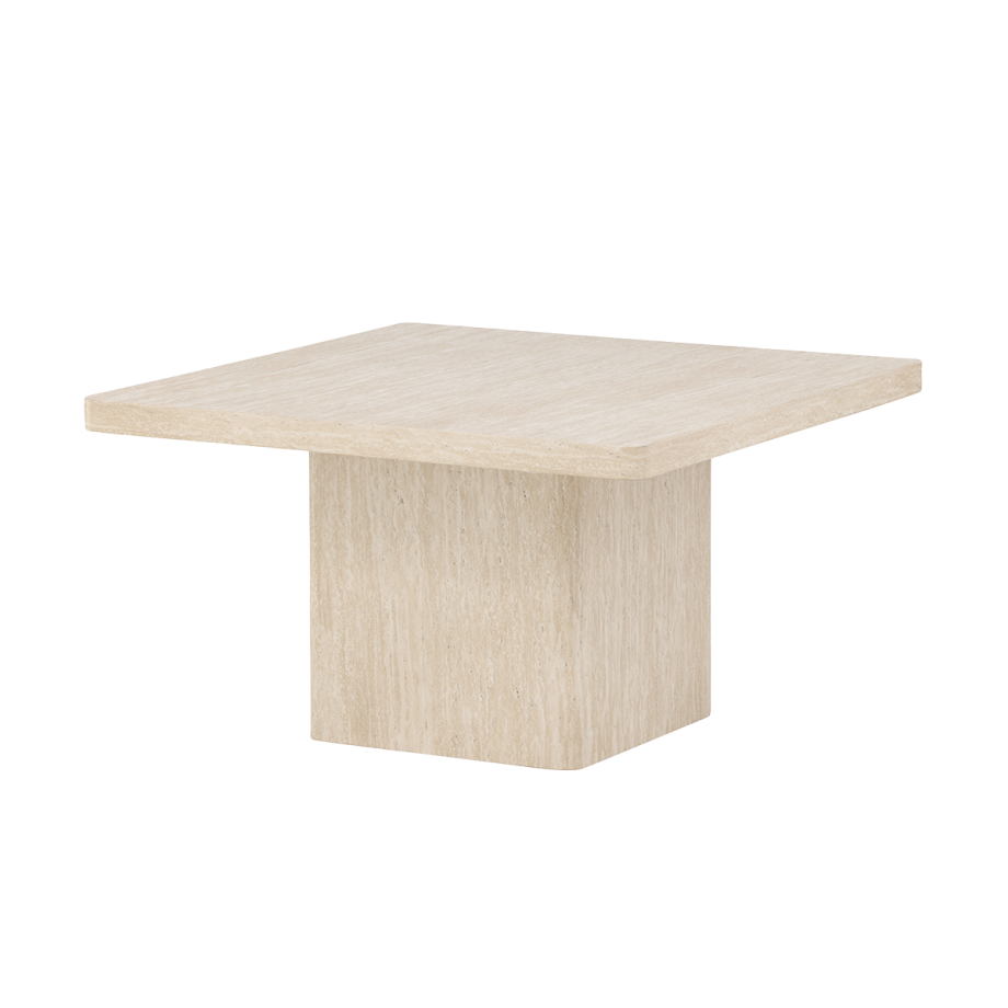 Hannes houten salontafel beige - 80 x 80 cm afbeelding 1