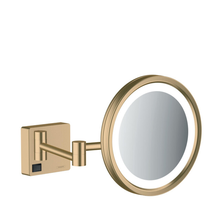 Hansgrohe Addstoris make-up spiegel led 3x vergroting brushed bronze 41790140 afbeelding 1