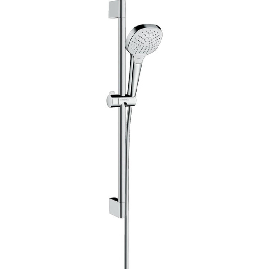 Hansgrohe Croma Select E Vario glijstangset met Croma Select E Vario handdouche EcoSmart 65cm met Isiflex`B doucheslang 160cm wit/chroom 26583400 afbeelding 1