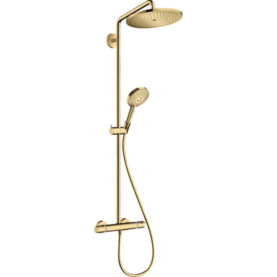 Hansgrohe Croma select Select Regendoucheset - thermostaat - glijstang 28cm - polished gold optic 26890990 afbeelding 1
