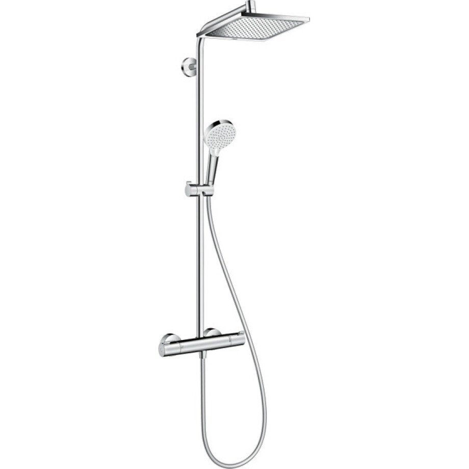 Hansgrohe Crometta e 240 1jet showerpite met thermostaat ecosmart chroom 27281000 Hansgrohe Crometta e 240 1jet showerpite met thermostaat ecosmart chroom 27281000 afbeelding 1