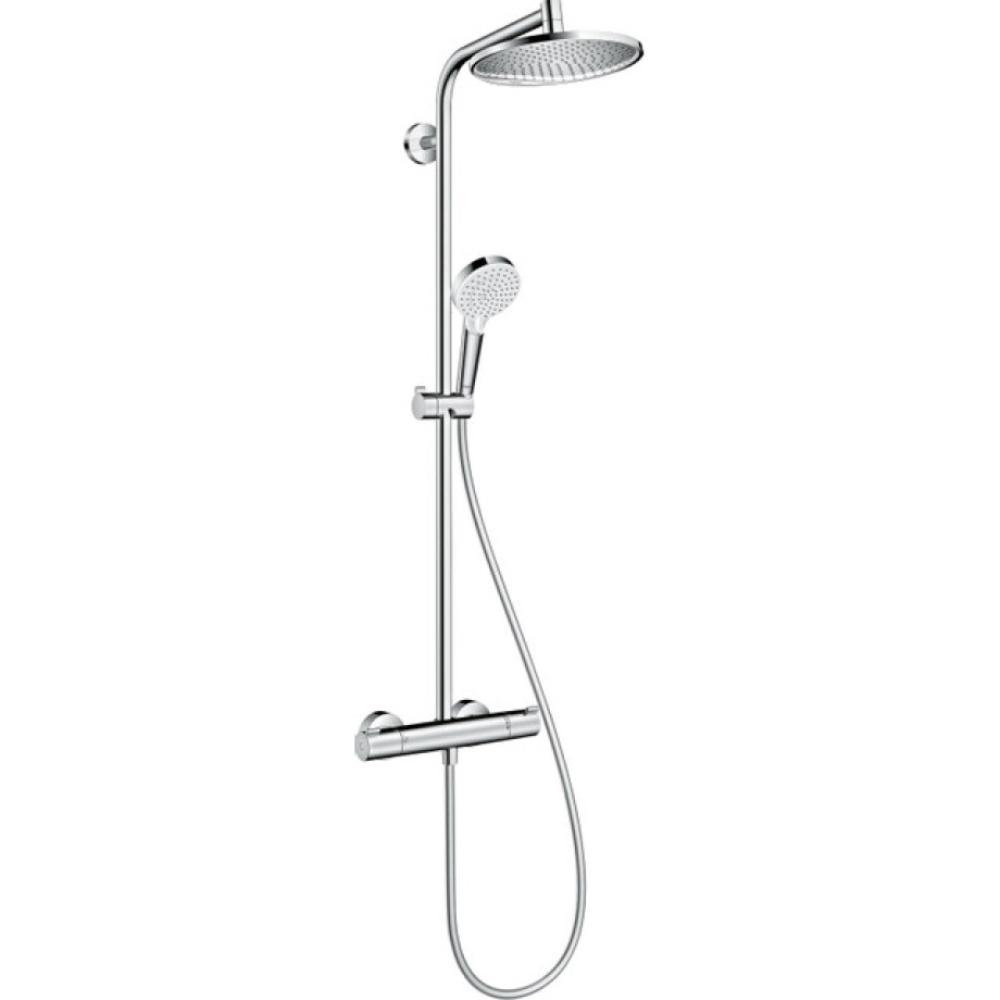 Hansgrohe Crometta s 240 1jet showerpipe met thermostaat chroom 27267000 Hansgrohe Crometta s 240 1jet showerpipe met thermostaat chroom 27267000 afbeelding 1