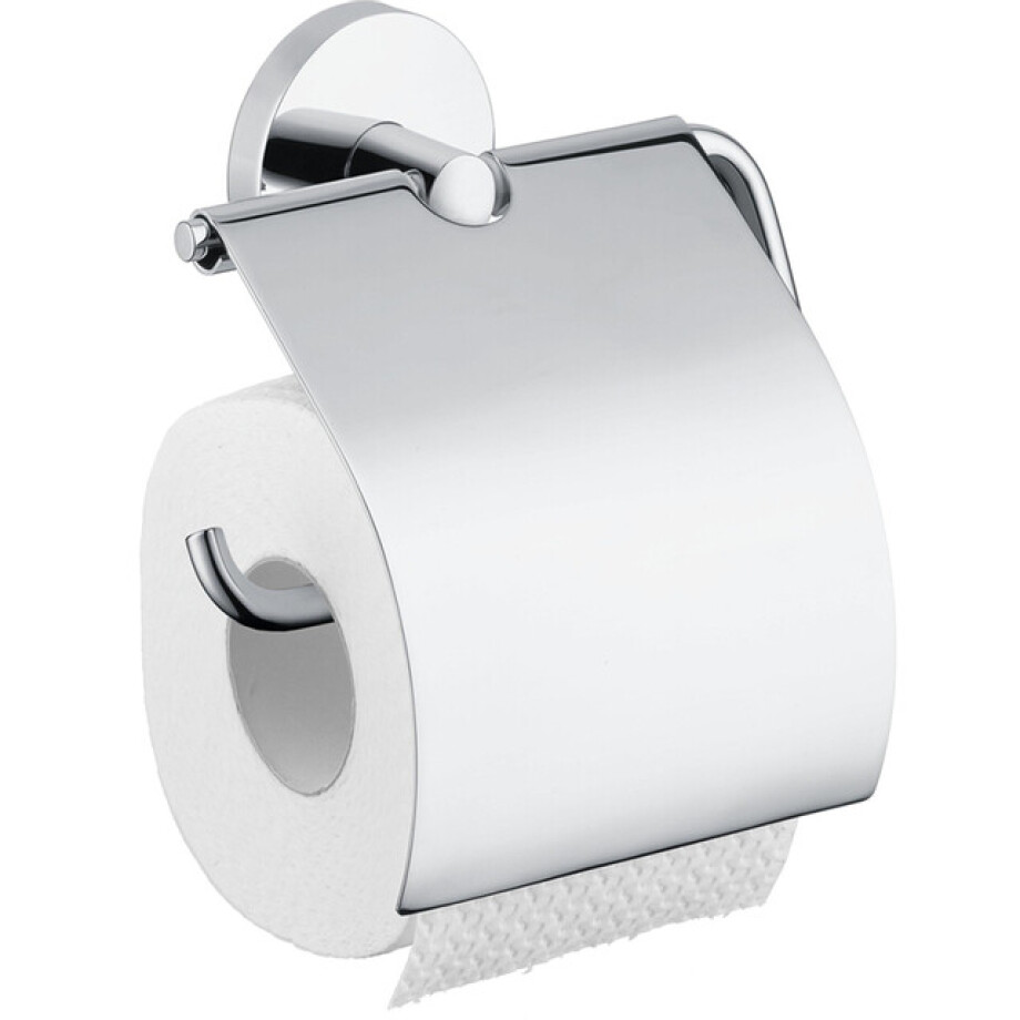 Hansgrohe E S closetrolhouder met klep chroom 40523000 Hansgrohe E S closetrolhouder met klep chroom 40523000 afbeelding 1