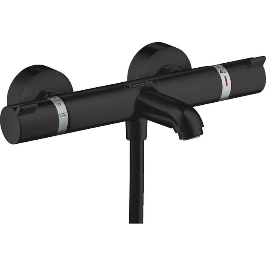 Hansgrohe Ecostat Comfort badkraan thermostatisch met omstel met koppelingen mat zwart 13114670 afbeelding 1