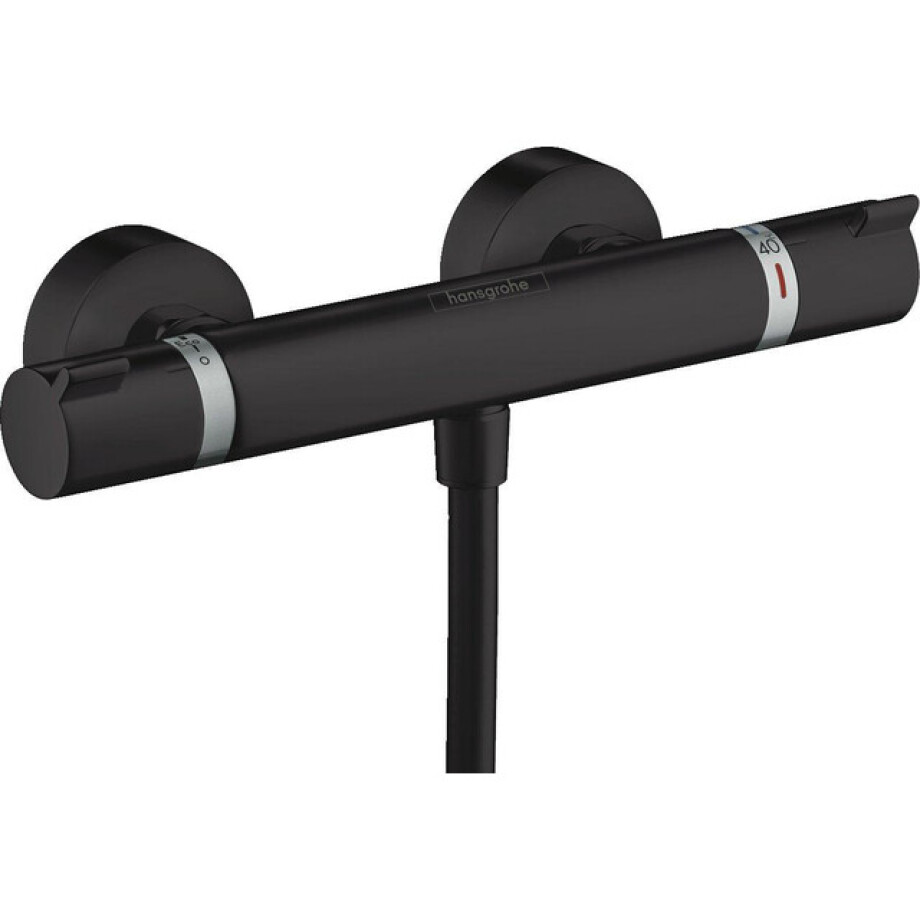 Hansgrohe Ecostat Comfort douchekraan thermostatisch met koppelingen mat zwart 13116670 afbeelding 1