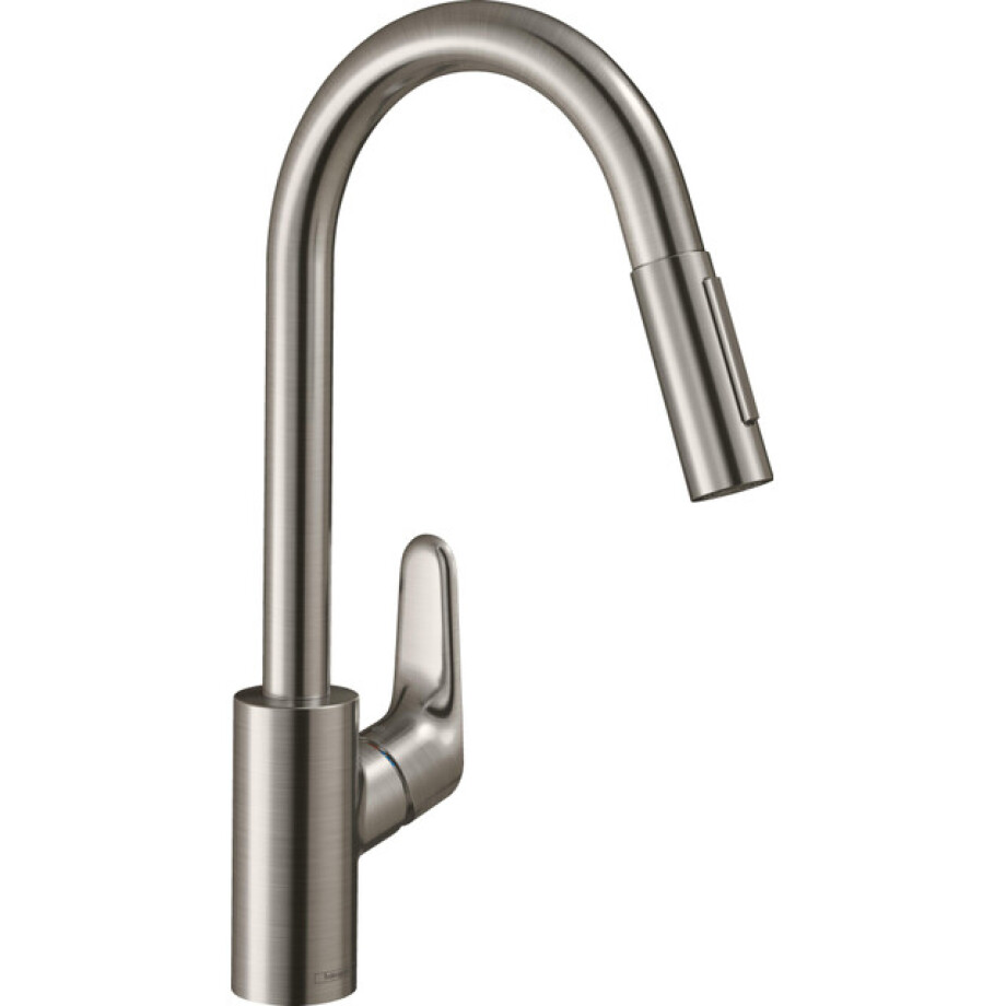 Hansgrohe Focus keukenkraan met uittrekbare vuistdouche RVS look 31815800 Hansgrohe Focus keukenkraan met uittrekbare vuistdouche RVS look 31815800 afbeelding 1
