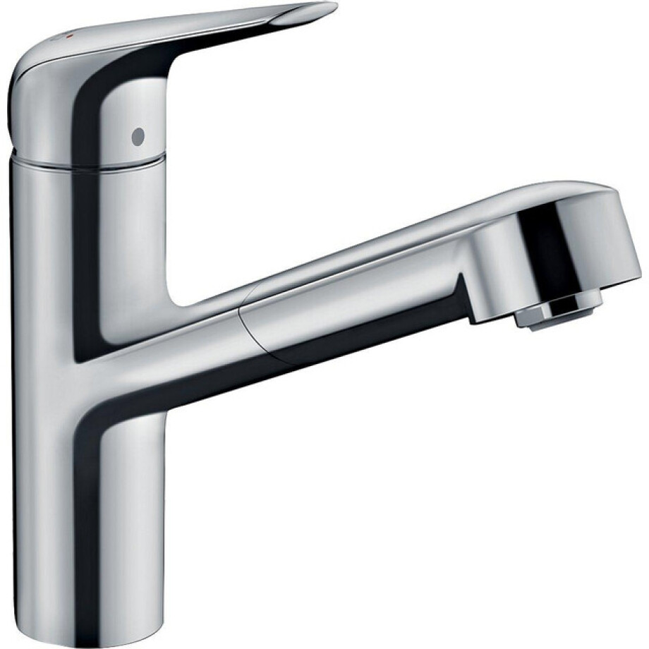 Hansgrohe M42 M427-H150 1-gats keukenkraan m. uittrekbare handdouche m. 120° draaibare uitloop chroom 71814000 afbeelding 1