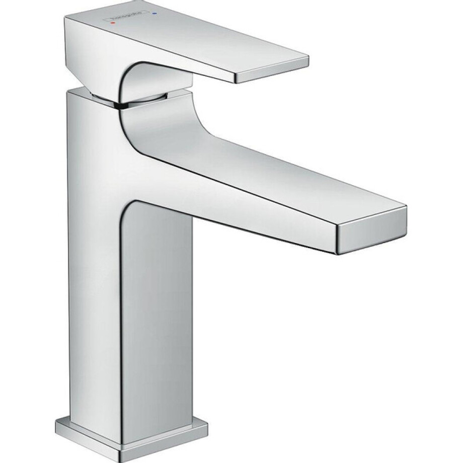 Hansgrohe Metropol 110 wastafelkraan - 18.4cm hoog - push open waste - voorsprong 13.5cm - chroom 32507000 Hansgrohe Metropol 110 wastafelkraan - 18.4cm hoog - push open waste - voorsprong 13.5cm - chroom 32507000 afbeelding 1