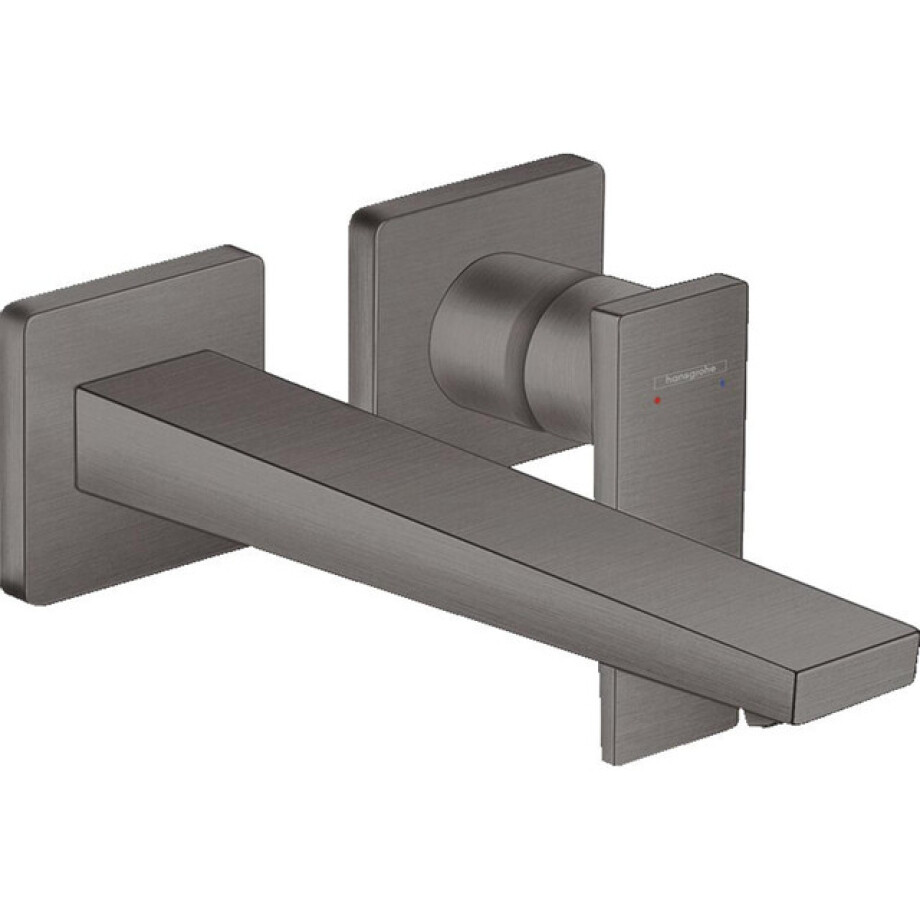 Hansgrohe Metropol afbouwdeel wandkraan met voorsprong uitloop 22.5cm brushed black chroom 32526340 afbeelding 1