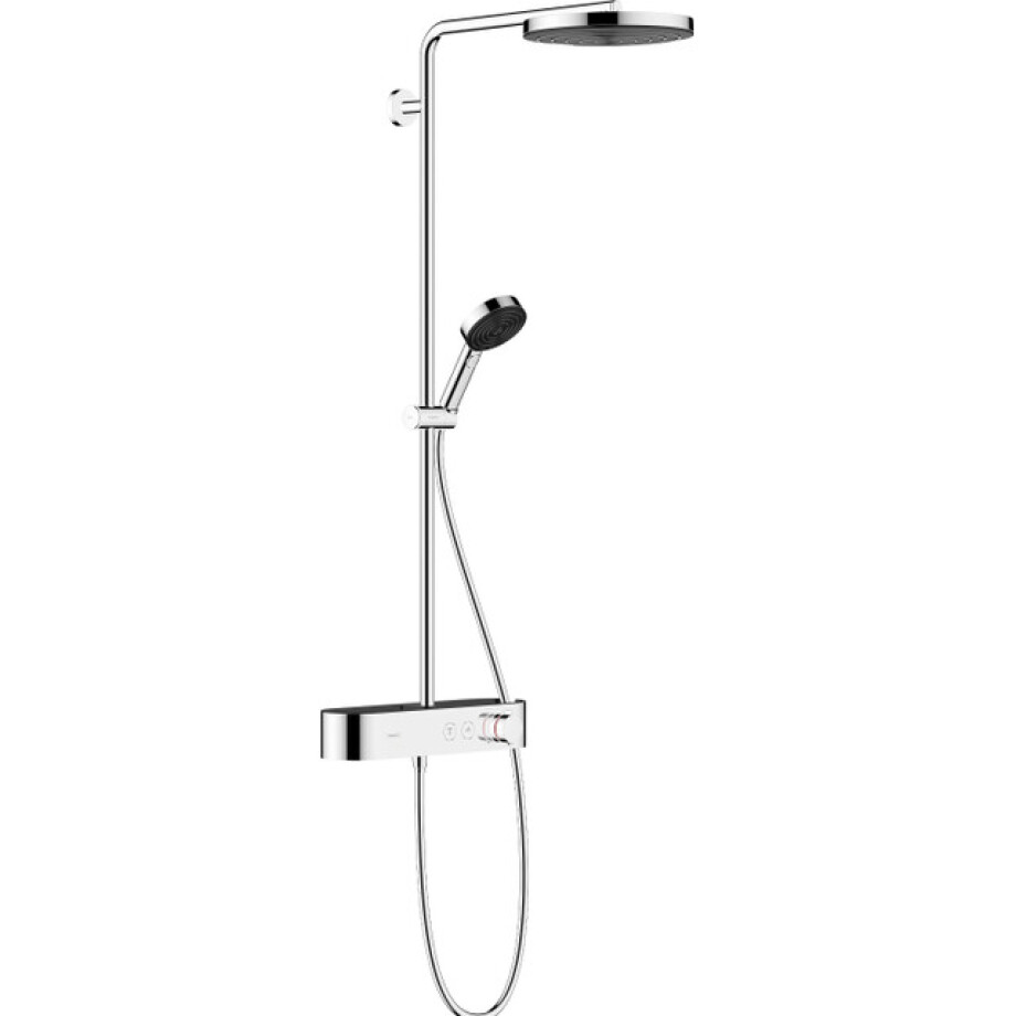 Hansgrohe Pulsify showerpipe 26cm 1jet eco chroom 24221000 Hansgrohe Pulsify showerpipe 26cm 1jet eco chroom 24221000 afbeelding 1