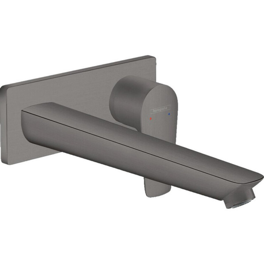 Hansgrohe Talis E afbouwdeel v. inbouw wastafelkraan met uitloop 22.5cm brushed black chroom 71734340 afbeelding 1