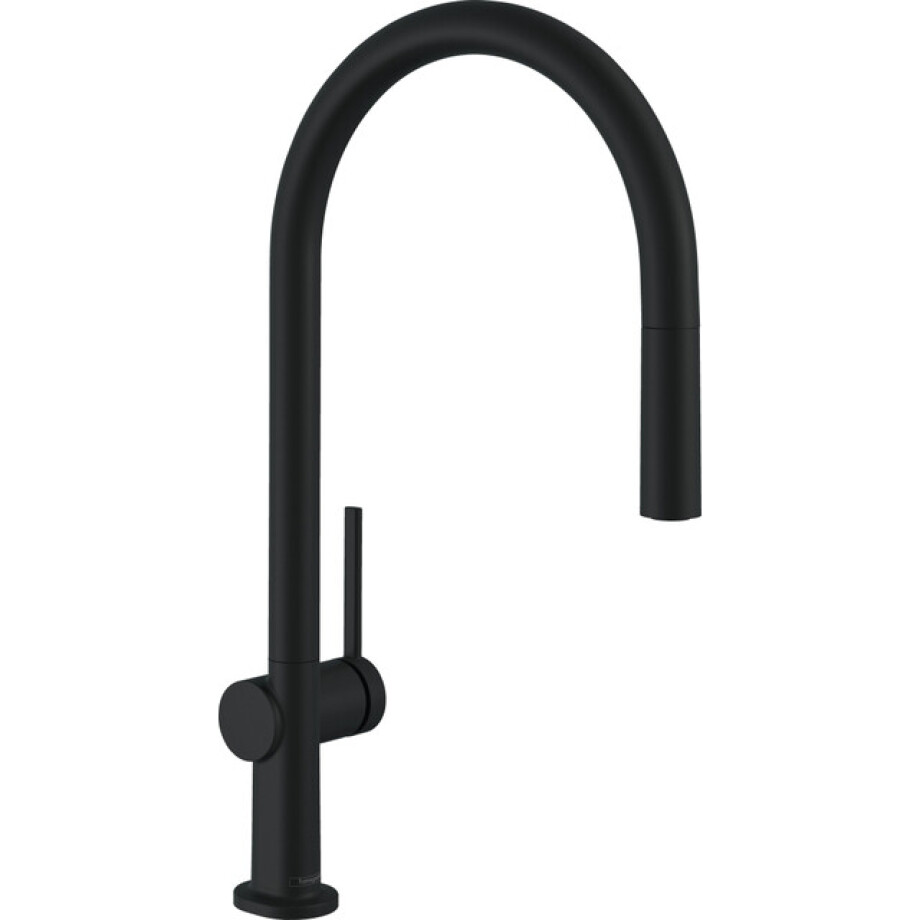 Hansgrohe Talis M54 Keukenmengkraan - uittrekbare handdouche 1- straalsoort - zwart mat 72802670 Hansgrohe Talis M54 Keukenmengkraan - uittrekbare handdouche 1- straalsoort - zwart mat 72802670 afbeelding 1