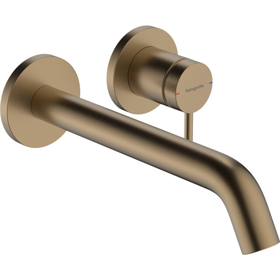 Hansgrohe Tecturis S Wastafelkraan Inbouw - mengkraan - rond - eengreeps - 22.5cm uitloop - geborsteld brons 73351140 Hansgrohe Tecturis S Wastafelkraan Inbouw - mengkraan - rond - eengreeps - 22.5cm uitloop - geborsteld brons 73351140 afbeelding 1